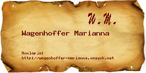 Wagenhoffer Marianna névjegykártya